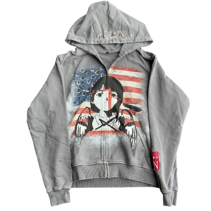 NO MORE LAIN GREY HOODIE